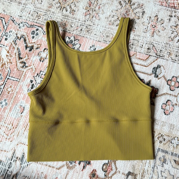 Lululemon Power Pivot Tank, Mustard Yellow - Picture 2 of 3